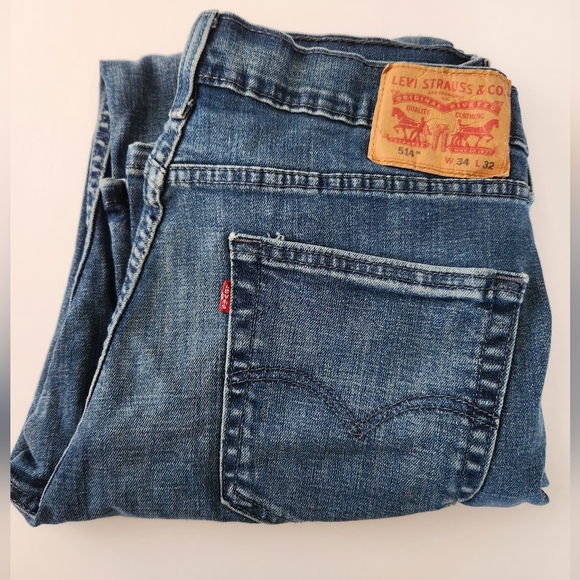 Levi's 514 Mens straight leg jeans size 34W 32L - Picture 3 of 7